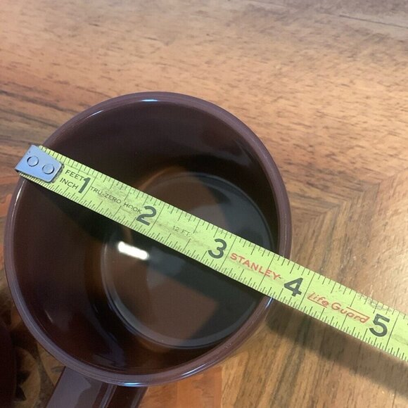 FORLIFE Design Set of Two Brown Ceramic Coffee Mugs Cups - Picture 6 of 7